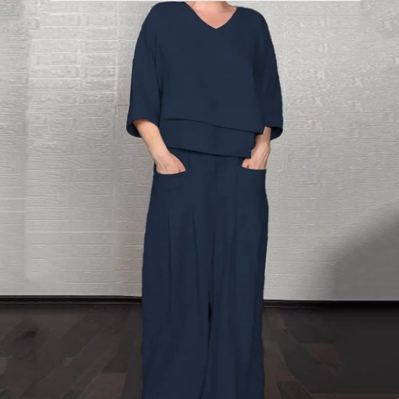 Tania Breezy Linen Two-Piece Set