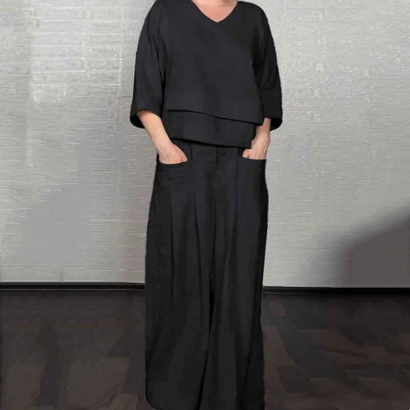 Tania Breezy Linen Two-Piece Set