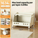 Modular Rolling Plastic Storage Cart
