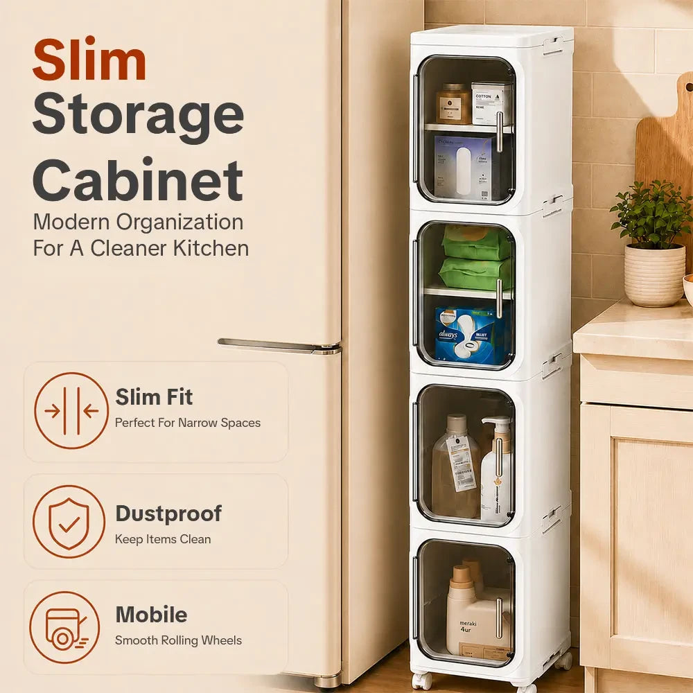 Narrow Plastic Storage Cabinet