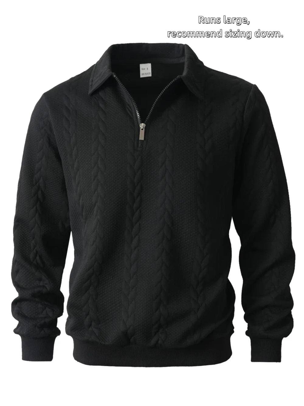 Knitted Half Zip Polo Sweater