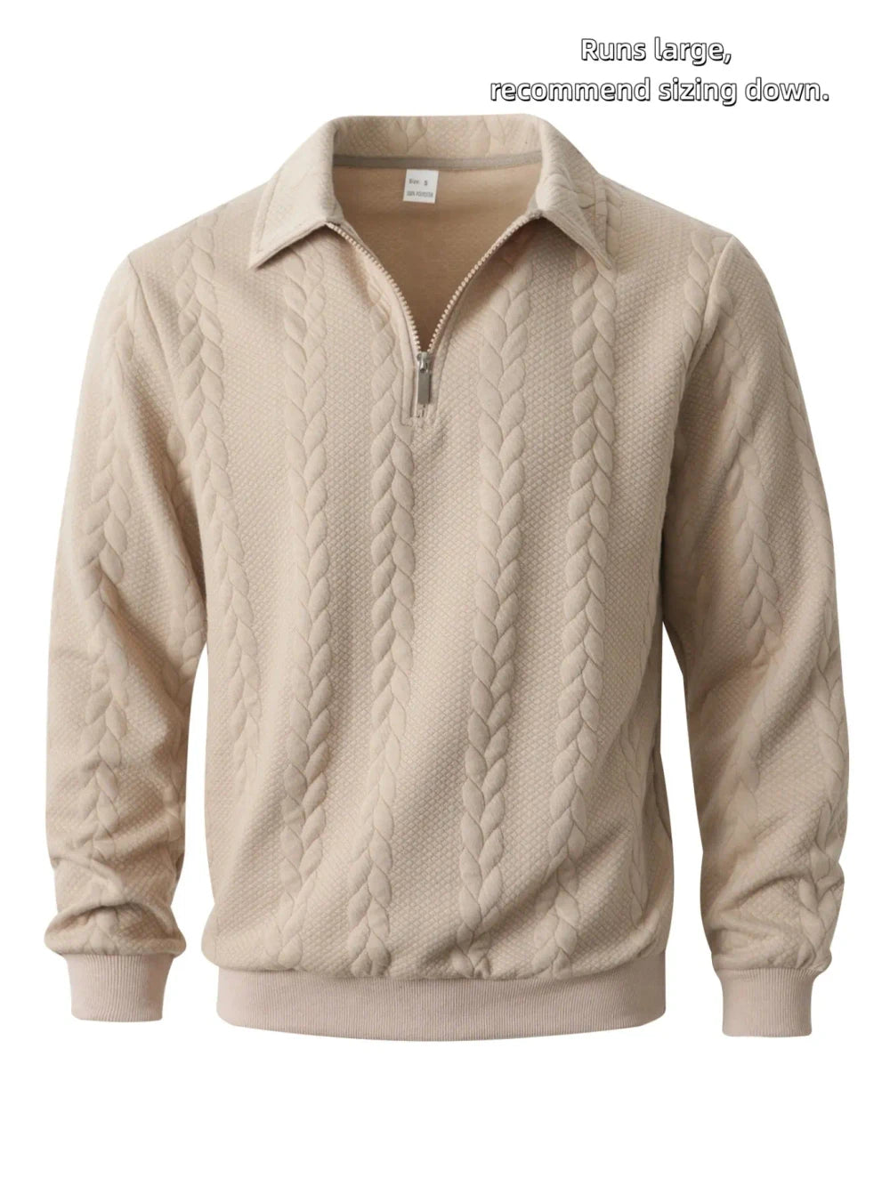 Knitted Half Zip Polo Sweater