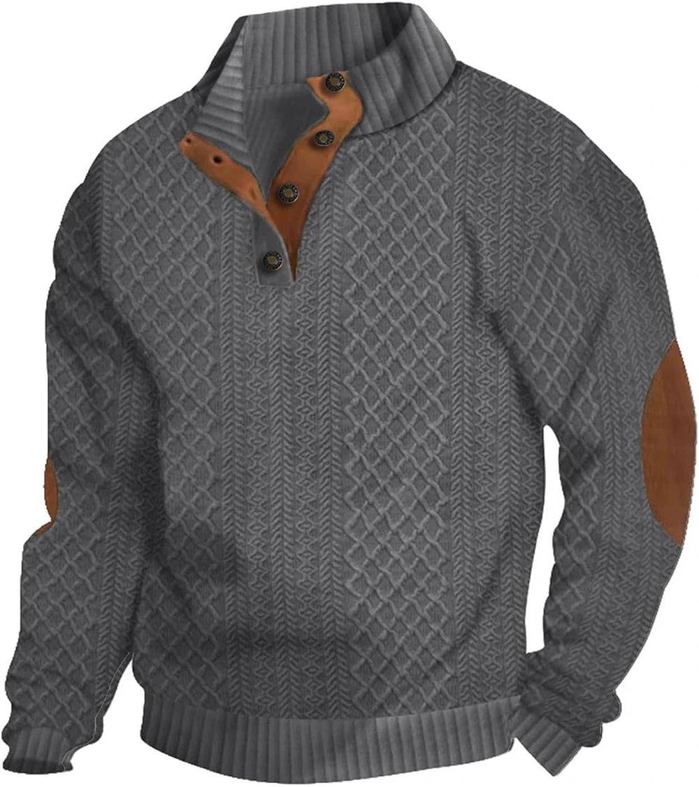 Quarter Button Pullover Sweater