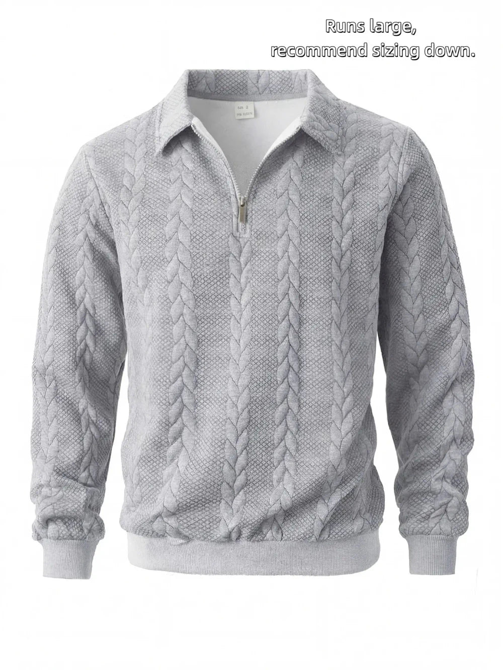 Knitted Half Zip Polo Sweater