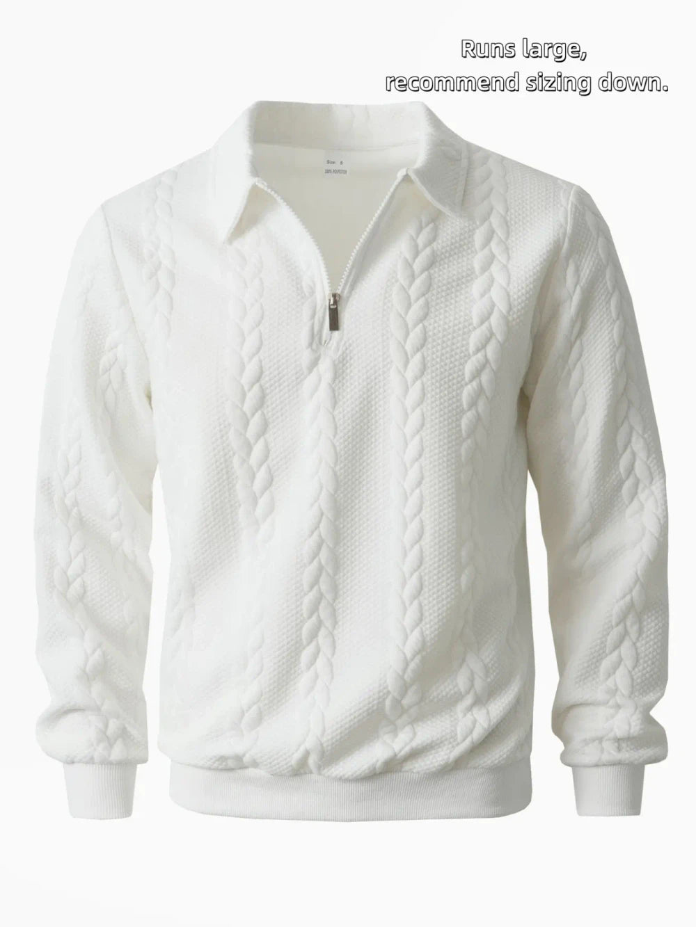 Knitted Half Zip Polo Sweater
