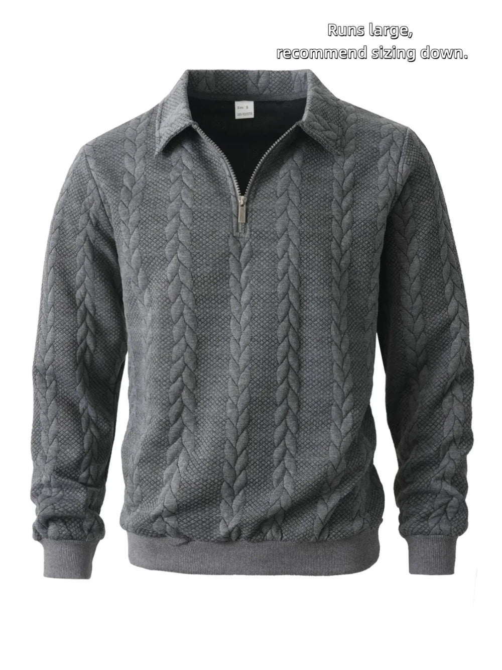 Knitted Half Zip Polo Sweater