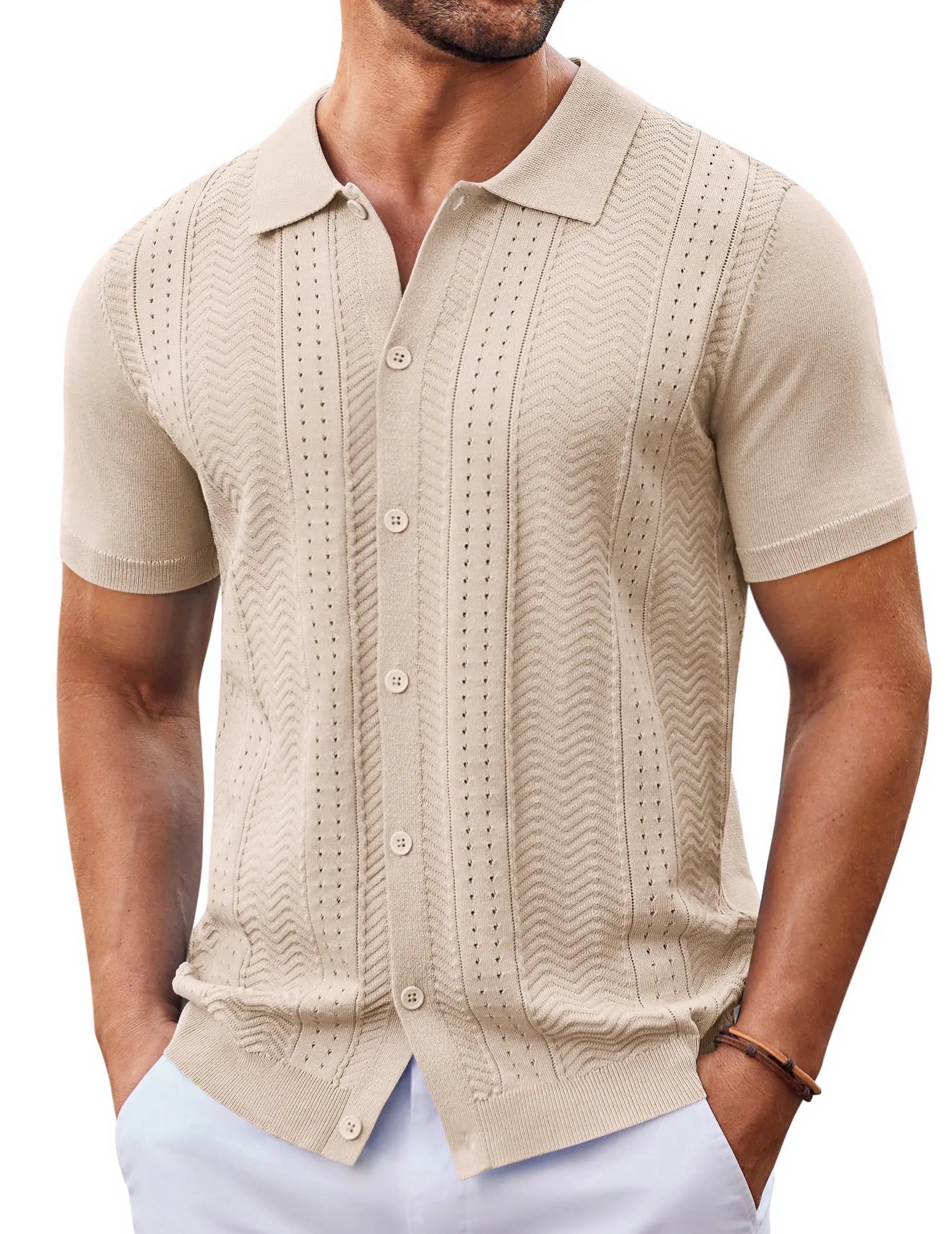 Coastal Knit Summer Button Shirt
