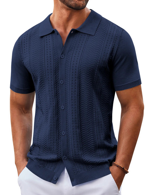 Coastal Knit Summer Button Shirt